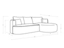 Designer-Ecksofa Lucca aus Samt