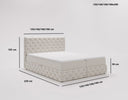 Lit boxspring Eden en Velours avec espace de rangement