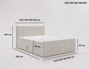 Boxspringbett Celeste Samt mat Stauraum