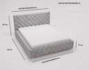 Designer Upholstered Bed Horizon in Velvet with Storage