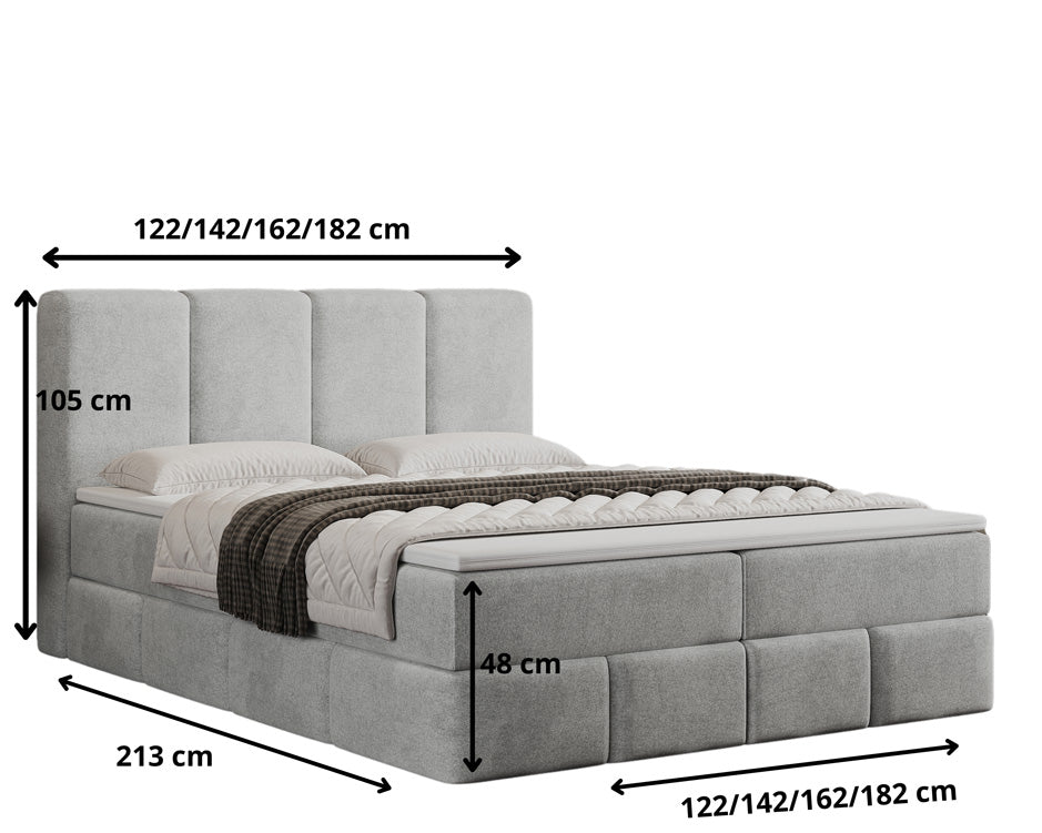 Lit boxspring Venedig Velours avec rangement