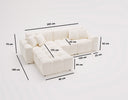 Designer corner sofa Amber in velvet