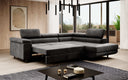 Designer Ecksofa Costa mit Schlaf- und Klappfunktion aus Samt