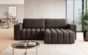 Canapé d’angle design Tirina avec fonction couchage