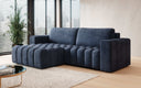 Canapé d’angle design Tirina avec fonction couchage