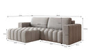 Canapé d’angle design Tirina avec fonction couchage