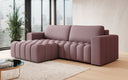 Canapé d’angle design Tirina avec fonction couchage