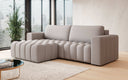 Canapé d’angle design Tirina avec fonction couchage