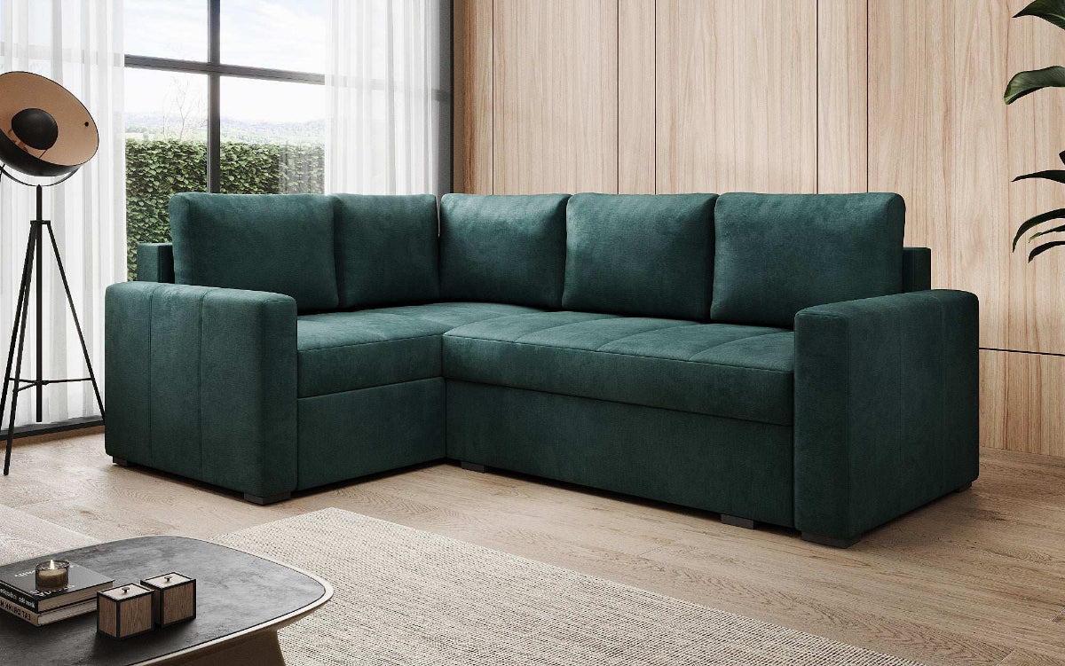 Designer Sofa Cortino mat Schlooffunktioun an Stauraum