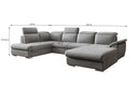 Designer Sofa Emiliano with Sleeping and Folding Function