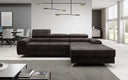 Designer-Ecksofa Melinda mat Schlof- a Klappfunktioun
