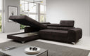 Designer-Ecksofa Melinda mat Schlof- a Klappfunktioun
