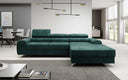Designer-Ecksofa Melinda mat Schlof- a Klappfunktioun