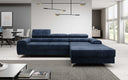 Designer-Ecksofa Melinda mat Schlof- a Klappfunktioun