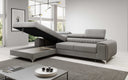 Designer-Ecksofa Melinda mat Schlof- a Klappfunktioun
