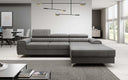 Designer-Ecksofa Melinda mat Schlof- a Klappfunktioun