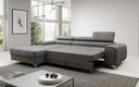 Designer-Ecksofa Melinda mat Schlof- a Klappfunktioun