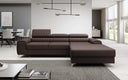 Designer-Ecksofa Melinda mat Schlof- a Klappfunktioun