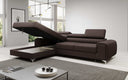 Designer-Ecksofa Melinda mat Schlof- a Klappfunktioun