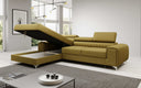 Designer-Ecksofa Melinda mat Schlof- a Klappfunktioun