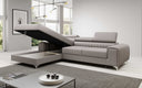 Designer-Ecksofa Melinda mat Schlof- a Klappfunktioun