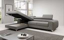 Designer-Ecksofa Melinda mat Schlof- a Klappfunktioun