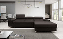 Designer-Ecksofa Melinda mat Schlof- a Klappfunktioun