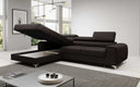Designer-Ecksofa Melinda mat Schlof- a Klappfunktioun