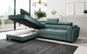 Designer Ecksofa Kira mit Schlaf- und Klappfunktion