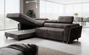 Canapé d’angle design Massimo avec fonction couchage et fonction rabattable