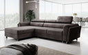 Canapé d’angle design Massimo avec fonction couchage et fonction rabattable