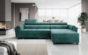 Canapé d’angle design Massimo avec fonction couchage et fonction rabattable