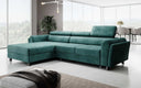 Canapé d’angle design Massimo avec fonction couchage et fonction rabattable