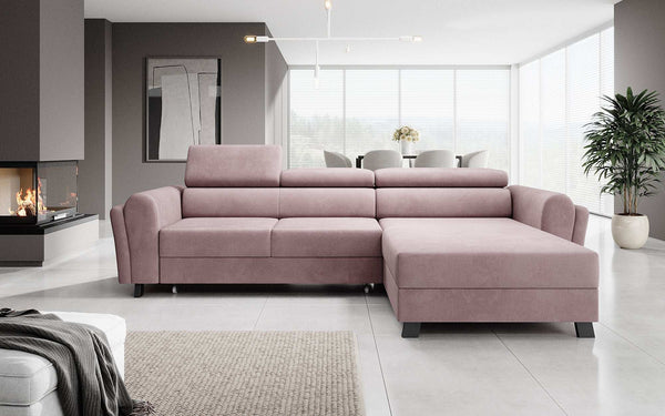 Designer Ecksofa Massimo mit Schlaf- und Klappfunktion