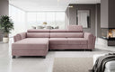 Canapé d’angle design Massimo avec fonction couchage et fonction rabattable