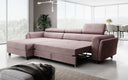 Canapé d’angle design Massimo avec fonction couchage et fonction rabattable