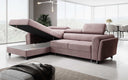 Canapé d’angle design Massimo avec fonction couchage et fonction rabattable