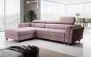 Canapé d’angle design Massimo avec fonction couchage et fonction rabattable