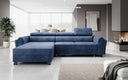 Canapé d’angle design Massimo avec fonction couchage et fonction rabattable