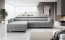 Canapé d’angle design Massimo avec fonction couchage et fonction rabattable