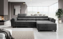 Canapé d’angle design Massimo avec fonction couchage et fonction rabattable