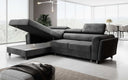 Canapé d’angle design Massimo avec fonction couchage et fonction rabattable