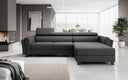 Canapé d’angle design Massimo avec fonction couchage et fonction rabattable