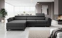 Canapé d’angle design Massimo avec fonction couchage et fonction rabattable