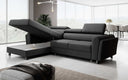 Canapé d’angle design Massimo avec fonction couchage et fonction rabattable