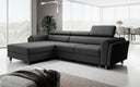 Canapé d’angle design Massimo avec fonction couchage et fonction rabattable