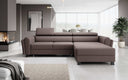Canapé d’angle design Massimo avec fonction couchage et fonction rabattable