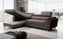 Canapé d’angle design Massimo avec fonction couchage et fonction rabattable