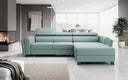 Canapé d’angle design Massimo avec fonction couchage et fonction rabattable