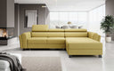 Canapé d’angle design Massimo avec fonction couchage et fonction rabattable